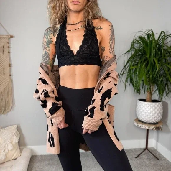 Zesica Leopard Print Knit Cardigan | Size M - Picture 3 of 6